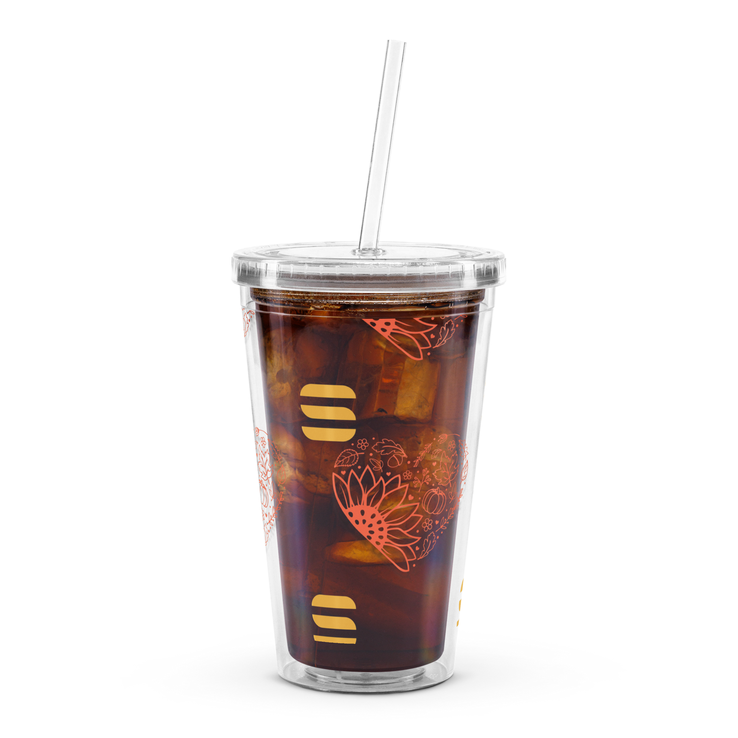 ColorStack Fall Clear plastic tumbler