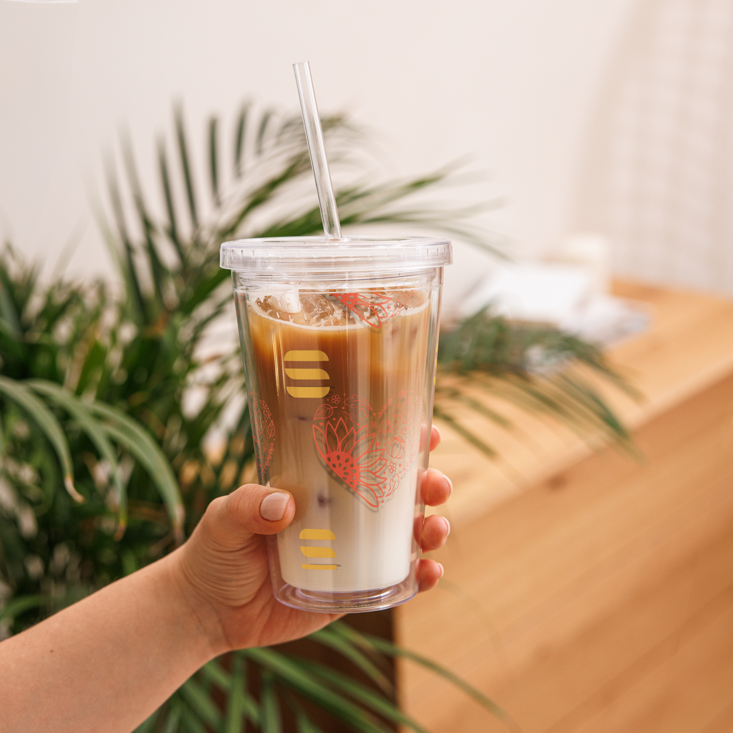 ColorStack Fall Clear plastic tumbler