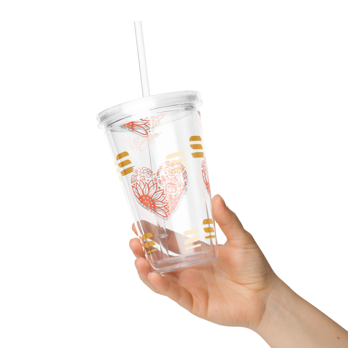 ColorStack Fall Clear plastic tumbler