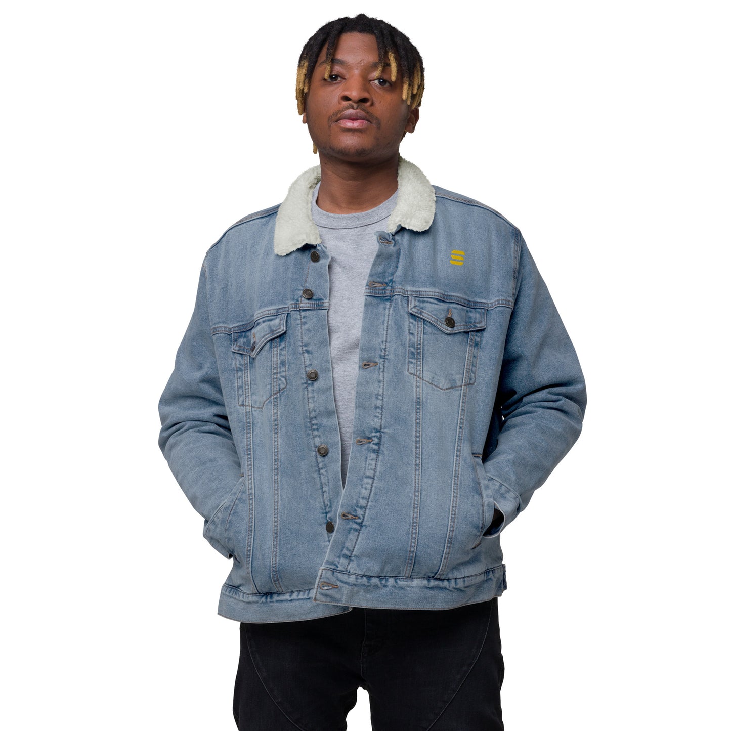 Unisex ColorStack Denim Sherpa Jacket